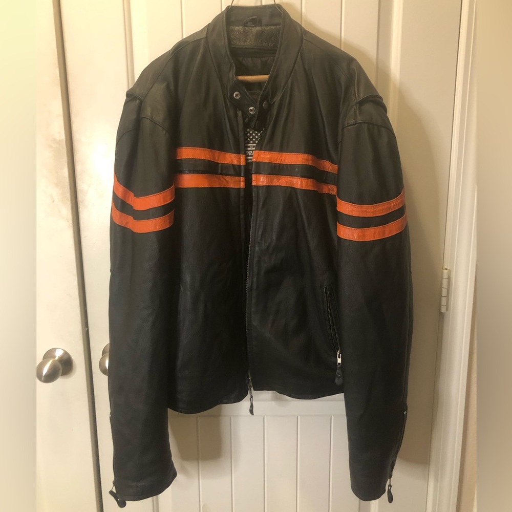 XXL leather moto jacket